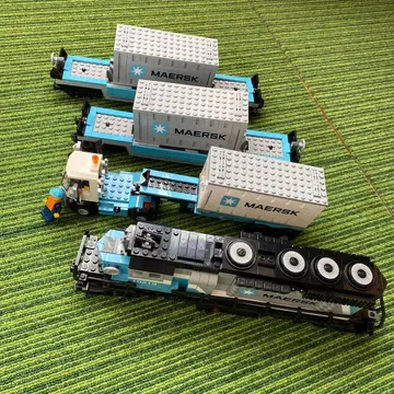 MAERSK 트레일러 세트 마스크 레고 기차
