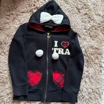 리즈리사 TRALALA 후드티 집업 블랙