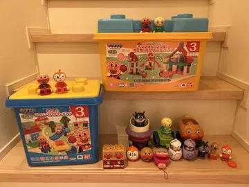 호빵맨 블록 완구 세트 빵 공장 멋진 집 타운 양동이