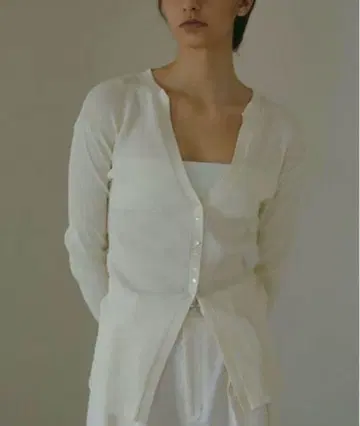 ETRE TOKYO 시어 리브 니트 가디건