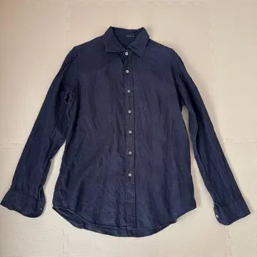 TOMORROWLAND 다크 블루 린넨 긴팔 셔츠 L 사이즈