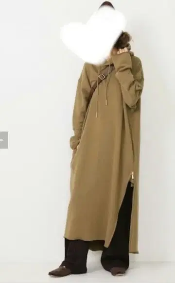 듀엘 클래스 아메리카나 후드 사이드 지퍼 맨투맨 원피스 속기모