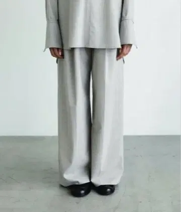 SANTE 허리 드로스트 세미 와이드 팬츠