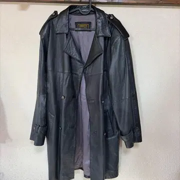 SIRICCO 블랙 가죽 코트 M 사이즈