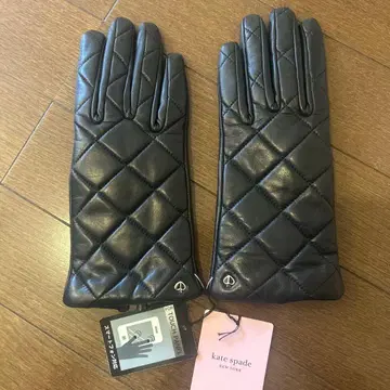 케이트 스페이드 블랙 가죽 장갑 20cm