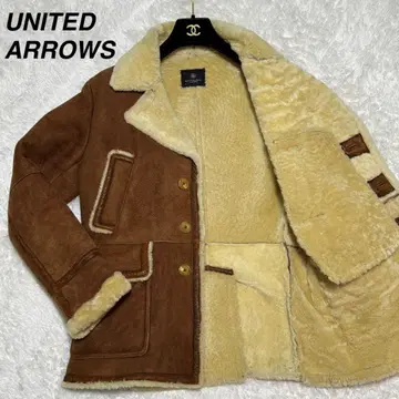 [ 고품질 ] 유나이티드 애로우즈 MT 무스탕 런치 코트A 브라운