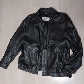 M-1-D 봄버 블랙 가죽 자켓 짧은 기장 빈티지