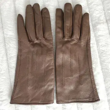 여성용 가죽 장갑 브라운 20cm