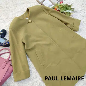 새상품급 LOUIS JOONE 노카라 체스터 코트 ( L 상당 ) 풀색