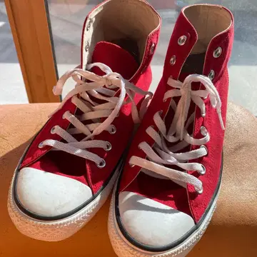 CONVERSE 레드 하이컷 스니커즈