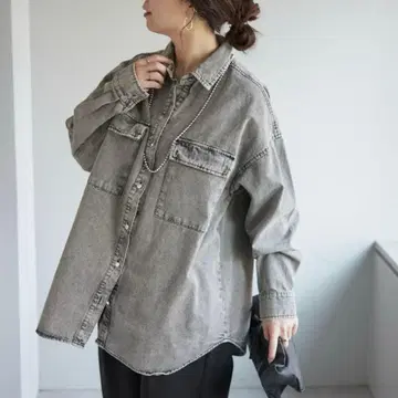 Another Branch olive des olive 데님 셔츠