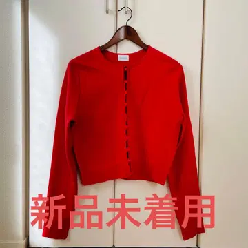 [ 새상품 ] green label relaxing 빨간색 긴팔 가디건