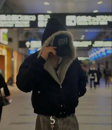 elev 퍼 자켓 짧은 기장