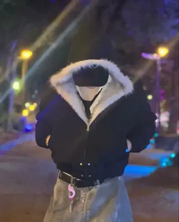 elev 퍼 자켓 짧은 기장