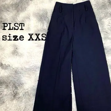 PLST 플라스테 하이웨스트 와이드 팬츠 네이비 XXS 사이즈 새상품급