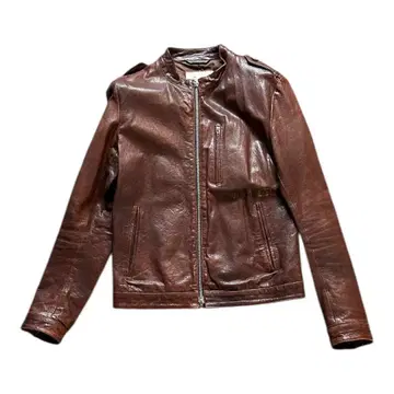 나노 유니버스 브라운 가죽 라이더 자켓