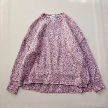 새상품급 BEARDSLEY 비어즐리 믹스 니트 루즈핏 니트 핑크