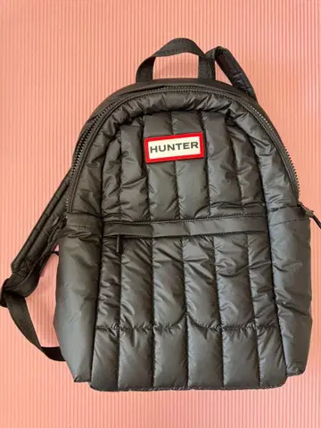HUNTER 퀼팅 백팩 블랙