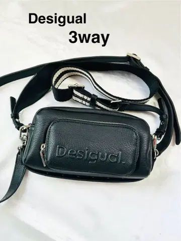 Desigual 데시구알 3way 숄더 바디백 블랙