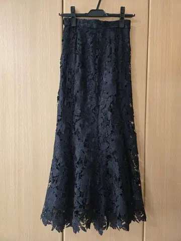 rienda 롱 스커트 레이스 블랙