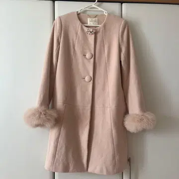 새상품급 데뷔 피오레 사에코 씨 코트 핑크