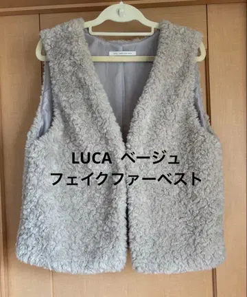 LADY LUCK LUCA 베이지 퍼 베스트