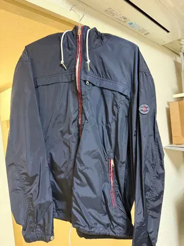 Polo 네이비 후드 부착 나일론 자켓