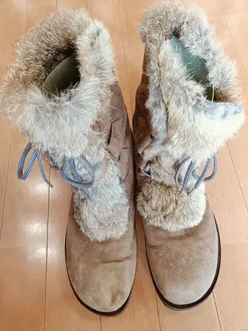 CABANE de ZUCCa 부츠 베이지 스웨이드 퍼