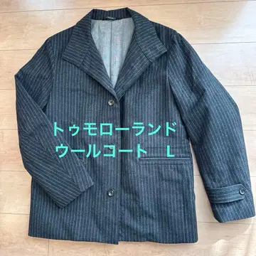 투모로우랜드 남성용 울 코트 L