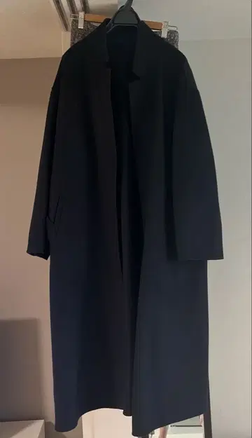 SHIPS 버진 울 롱 코트 블랙