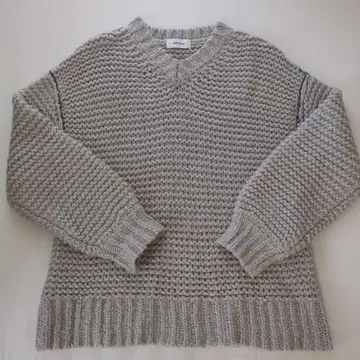 [ Mila Owen ] 그레이 베이지 굵은 니트