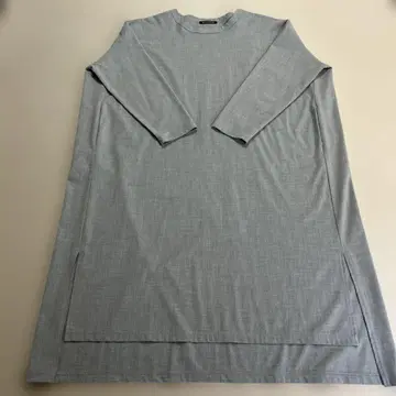 미즈이로 인드 그레이 슬릿 롱 원피스 일본제 루즈핏