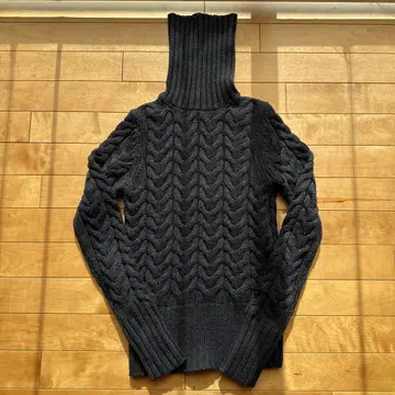 띠어리 터틀넥 스웨터 [ S ] 그레이 모 100%