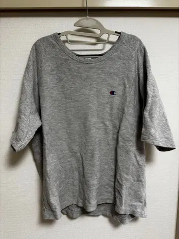 Champion 그레이 M 래글런T셔츠