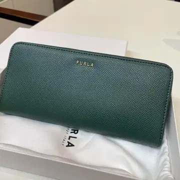 미사용 새상품 FURLA 훌라 그린 가죽 지갑 카드 홀더 쇼핑 여행