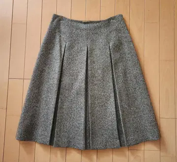 EPOCA 실크 트위드 스커트 브라운 계열 M