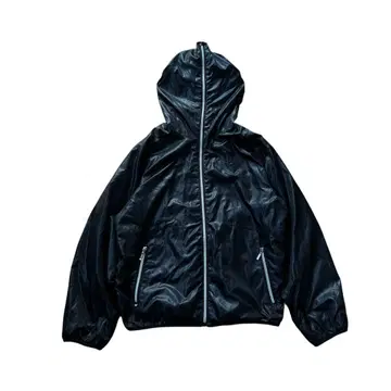 BARN BLACK 90's 블랙 나일론 자켓 후드 부착