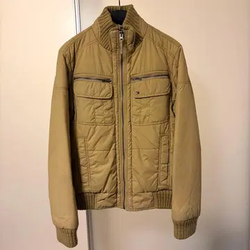 TOMMY HILFIGER 남성용 블루종 카멜 S