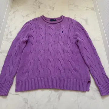 새상품급 랄프 로렌 케이블 니트 코튼 스웨터