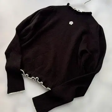 인기 MARY QUANT 마리콴트 블랙 니트 스웨터 M