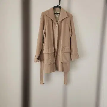 KUMIKYOKU 베이지 롱 코트