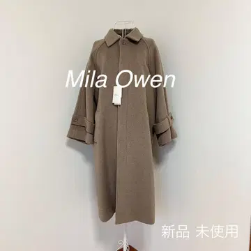 미라 오웬 스탠칼라 빅 슬리브 코트