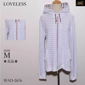 새상품급 러브리스 상의 후드티 긴팔 보더 무늬 집업 후드 부착