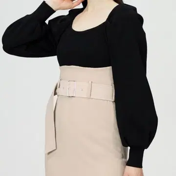 SNIDEL 니트 도킹 머메이드 원피스