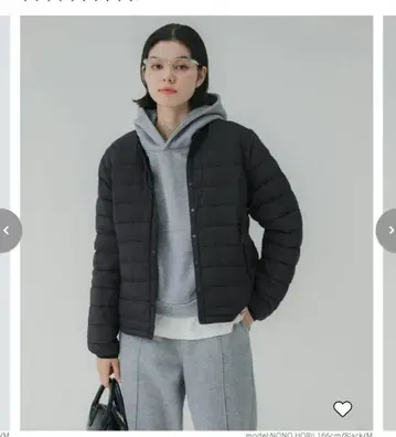 coca 탈부착 이너 다운 블랙 M 사이즈