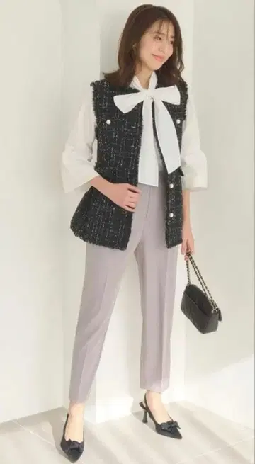 트위드 페플럼 베스트 Feroux