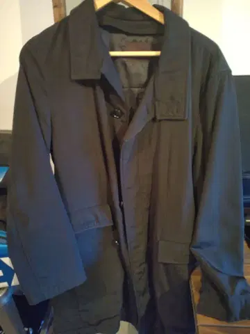 TAKEO KIKUCHI 블랙 트렌치코트