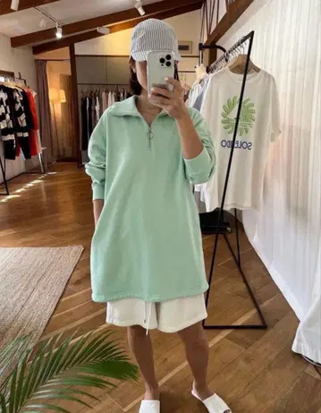 피니 하프 지퍼 맨투맨 아노락