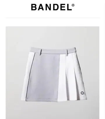 [ 새상품급 ] BANDEL 플리츠 스커트 그레이/화이트