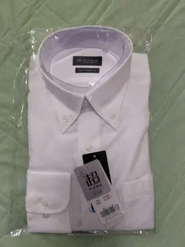 드레스 셔츠 버튼 다운 형태 안정 화이트 톨 사이즈